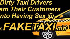 Obrovské cicí poskakujú počas doggystyle v taxíku.