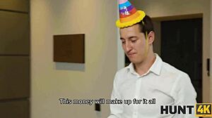 Hunt4k for cash lucky guy manages to fuck blonde in front of her bf