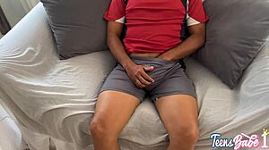 I saw the stepmom catch her stepson masturbatin and get surprised by his big cock size