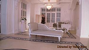 Hot blonde teen Lara Frost enjoys hard anal fuck in sex college setting.