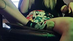 Stepsister Lights Cigarette in Fetish Smoking Scene