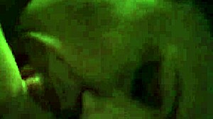 she eagerly swallows the cum in her mouth