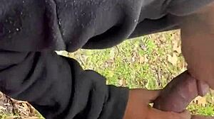 Watch this freak deepthroat outside? It's so intense!