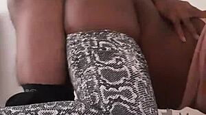 She Struggles With The Massive Black Cock Bent Over In Doggystyle Fucking. Her Pussy Can't Handle The Intense Thrusts