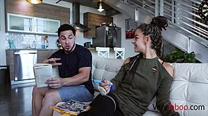 She fucks her stepbrother sweetly.