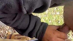 Watch this freak deepthroat outside? It's so intense!