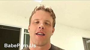 Blonde babe begs for a blowjob in this sexy teen scene.