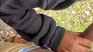 Watch this freak deepthroat outside? It's so intense!