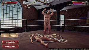 oh man, ethan fightin rosemary in naked 3d wrestlin... doggystyle action goin crazy!