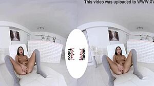 Kitty Rhapsody explores taboo pleasures with shaved pussy.