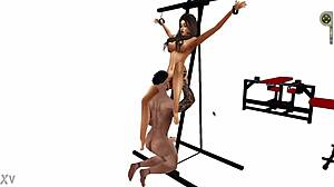 furniture machine bdsm posing in three positions contact toonslive3