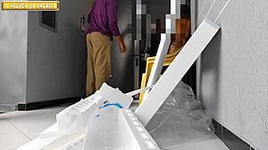 i watch two naked women receive delivery men at home