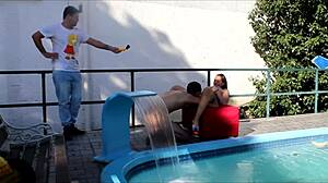 Gauchada Enjoys the Sun by the Pool