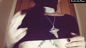 What are you watching while smoking a cigarette?