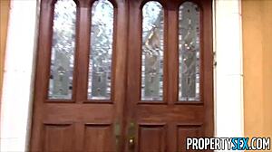 Property sex sexy petite real estate agent fucking on camera