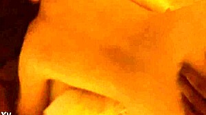 Bent over Japanese girl takes interracial doggy style