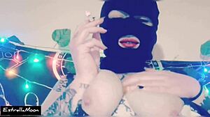 What are you watching while smoking a cigarette?