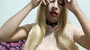 Travesti Masturbating Intensely in a Hot Solo Crossdressing Session with Sensual Moves and Erotic Vibes