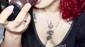 Watch Me Suck My Big Black Dildo