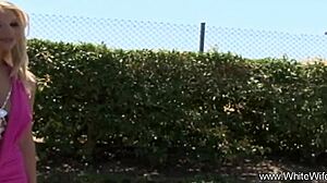 Wow, small tits blonde milf takes on BBC for interracial fun!