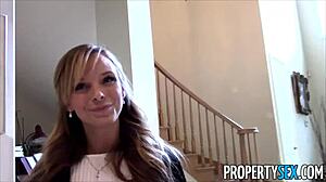 Property sex sexy petite real estate agent fucking on camera