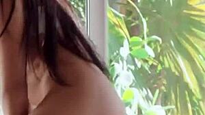 Anal assfucking with toys and kissing athletic blonde