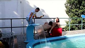 Gauchada Enjoys the Sun by the Pool