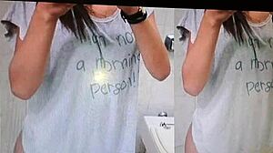 jeff strokes his thick cock for paula