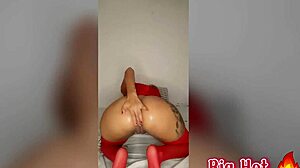 Hot Brunette Bia Safada Cums with Dildo in Ass Part 1