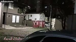 Trailer dogging with guys cumming in mouth