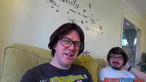 Leeds Geek Tricks Beautiful BBW Into First-Time Blowjob And Cumshot