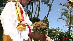 Old and young perverts bareback fucking outdoors, spraying jizz! 😈