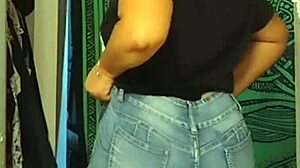 Ebony goddess humiliates sucker with big ass