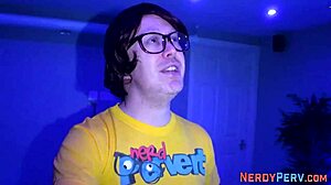 Leeds Geek Tricks Beautiful BBW Into First-Time Blowjob And Cumshot