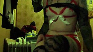 sexy teen 18+ nurse strips masturbates and teases with ass mature stockings blonde clothes ripped tattoo small tits