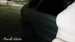 Trailer dogging with guys cumming in mouth