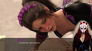 Kate 14 lends a hand with a sneaky handjob in 3D cartoon game