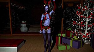 widowmaker dances sexy in bedroom with big ass on christmas