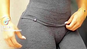 tight leggings tease