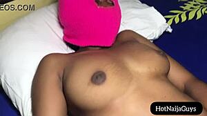 She rides his big black cock with her big ass bouncing