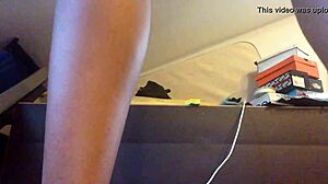 black ebony amateur smokes while twerking in pink panties up close teasing view