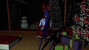 widowmaker dances sexy in bedroom with big ass on christmas