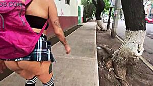 culona aprendiendo andar patines exhibiendo gran culo hentai doggystyle bent over socks skirt latina pigtails