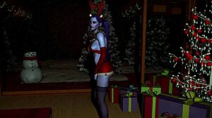 widowmaker dances sexy in bedroom with big ass on christmas