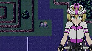 Man gets blowjob and cumshot on street during flash cycling.