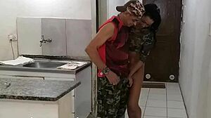 Japanese woman brings her best friend to my apartment for lunch, and I feel excited watching their anal sex.