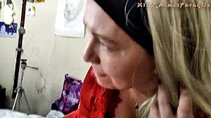 Mature Russian Couple Fucks Deep with Blowjobs