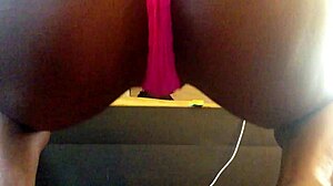 black ebony amateur smokes while twerking in pink panties up close teasing view