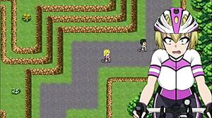 Man gets blowjob and cumshot on street during flash cycling.