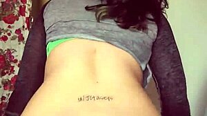 Mexican latina twerks naked with big ass intensely